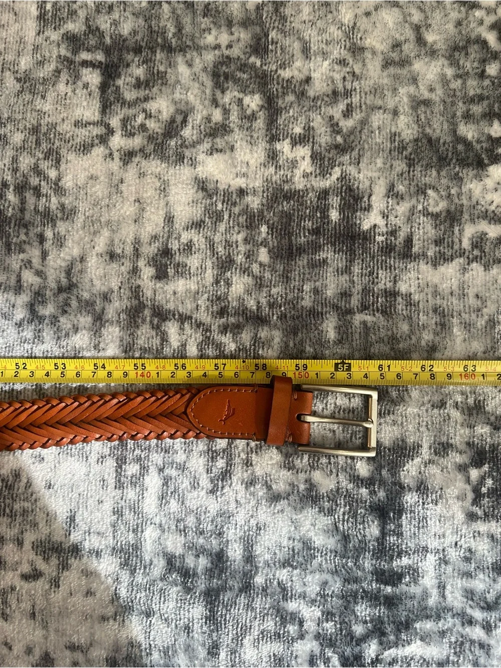 Tommy Bahama Mens Braided Woven Leather Belt Brown 58-60”
